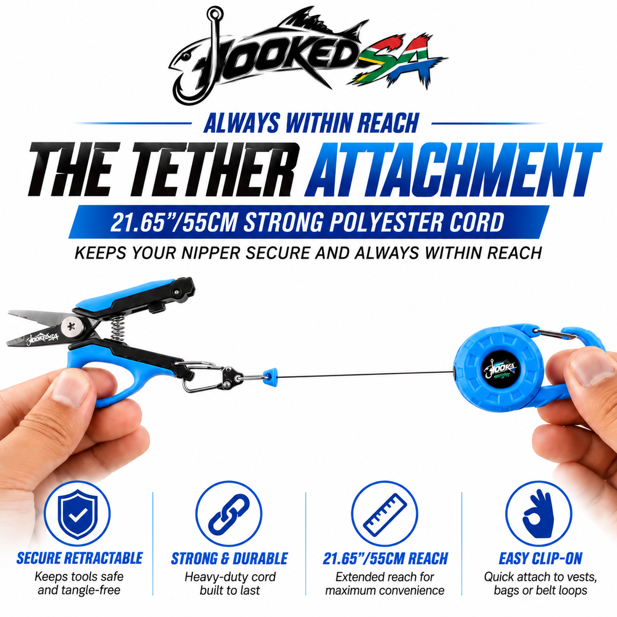 Reel & Ready Tether retractable tool tether by Hooked SA, photo 4