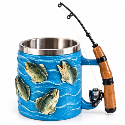 Cast & Sip fishing rod mug by Hooked SA, photo 2