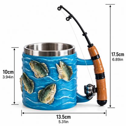 Cast & Sip fishing rod mug by Hooked SA, photo 3