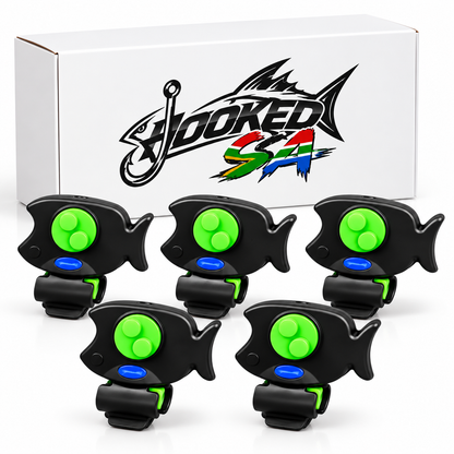Bite Alert 5-piece electronic bite alarm set by Hooked SA