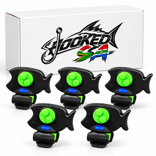 Bite Alert 5-piece electronic bite alarm set by Hooked SA