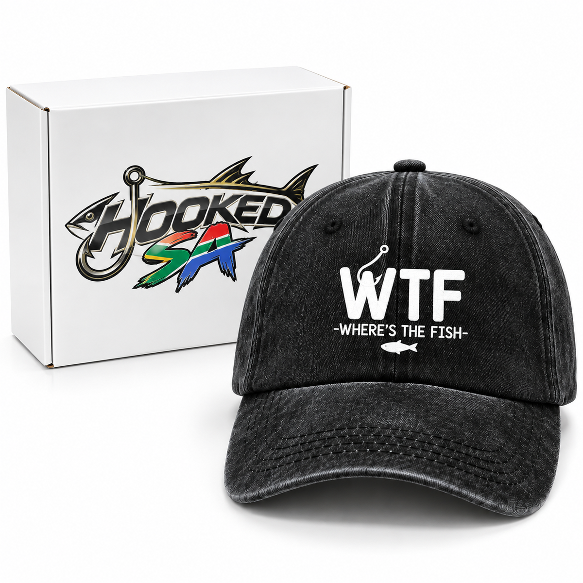 WTF Fishing Cap - Where's The Fish? by Hooked SA, photo 3