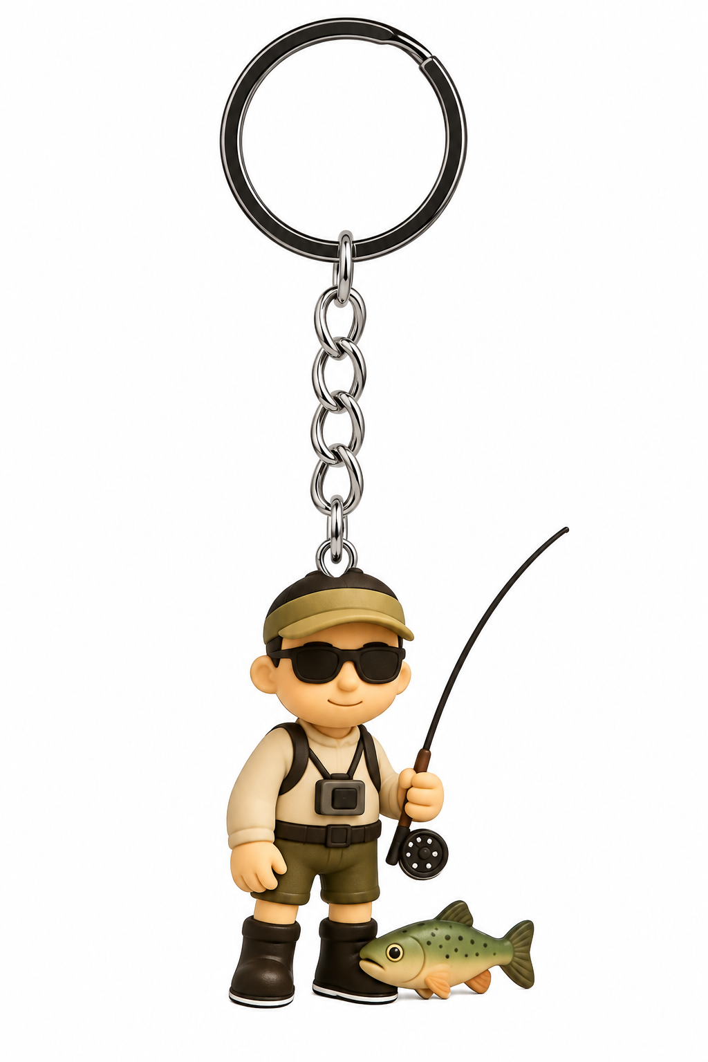 2D acrylic fishing themed keyring by Hooked SA